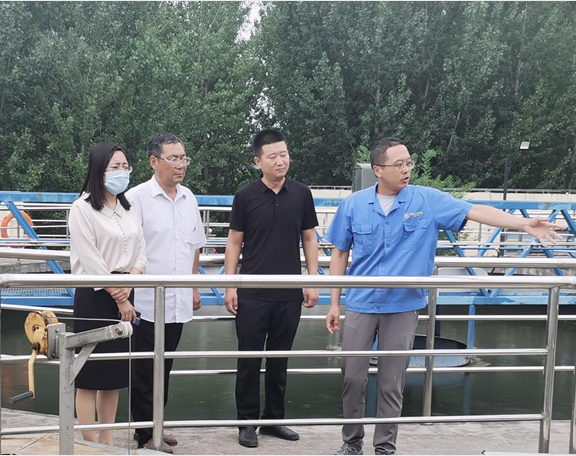 韩都会人大常委会副主任张宏哲到水情形公司金城污水处理厂调研 韩都会人大常委会副主任张宏哲到水情形公司金城污水处理厂调研